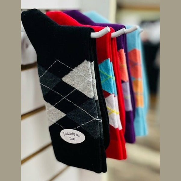 Cotton Argyle Crew Women's Socks