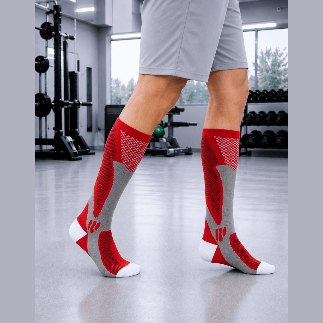 RED 3XL- 7XL Performance Compression Socks