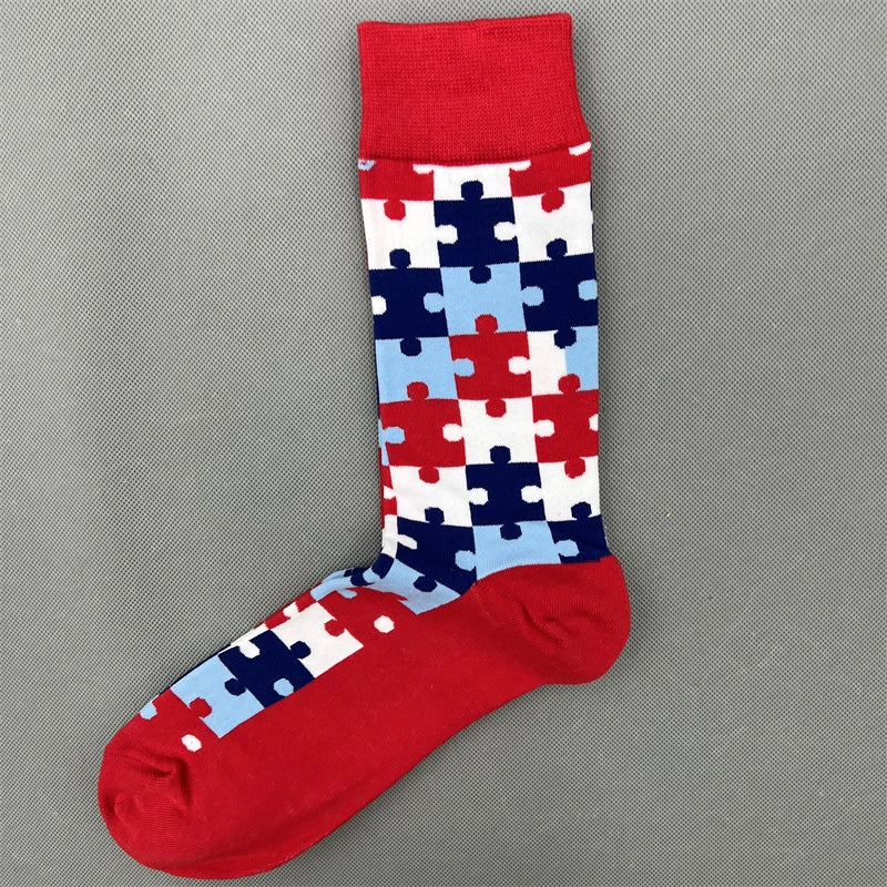 Happy Socks Multi Pattern Design Fashion Fun Trendy Socks Cotton Unisex