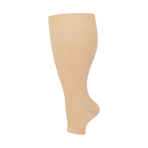 Soft colors 2XL-4XL Plus Size Open Toe Compression Socks
