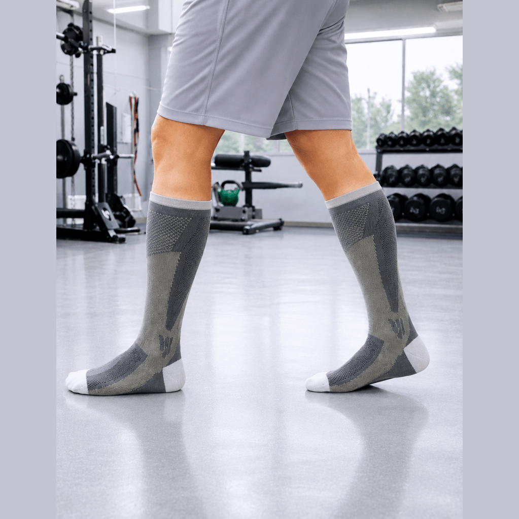 GREY 3XL- 7XL Performance Compression Socks