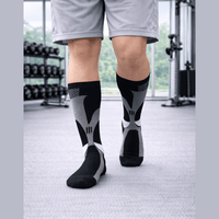GREY 3XL- 7XL Performance Compression Socks