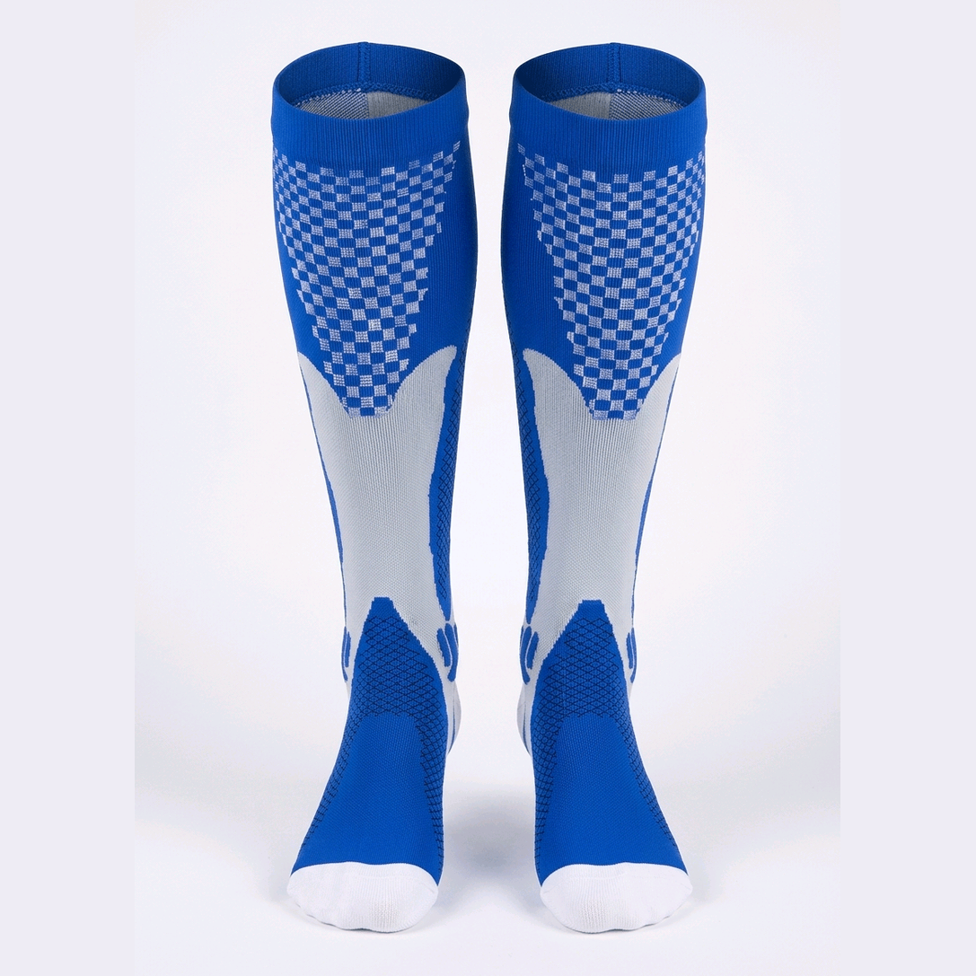 BLUE 3XL-7XL Performance Compression Socks