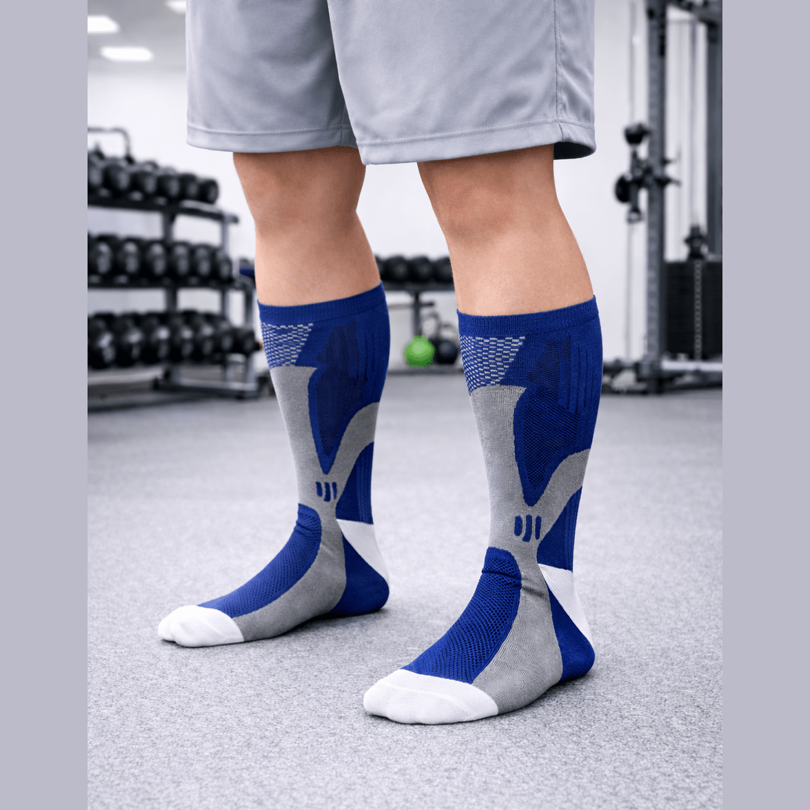 BLUE 3XL-7XL Performance Compression Socks