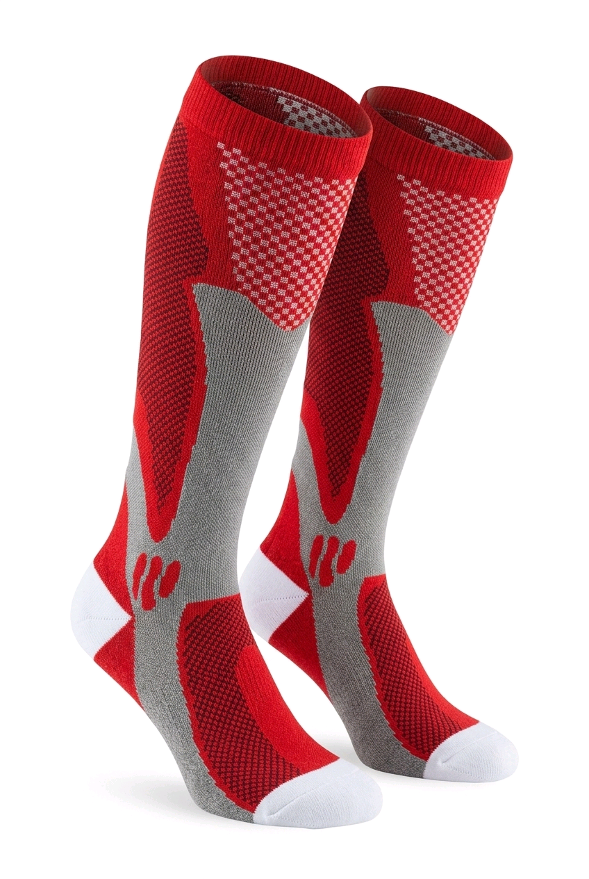 RED  3XL- 7XL Performance Compression Socks