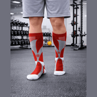 GREY 3XL- 7XL Performance Compression Socks