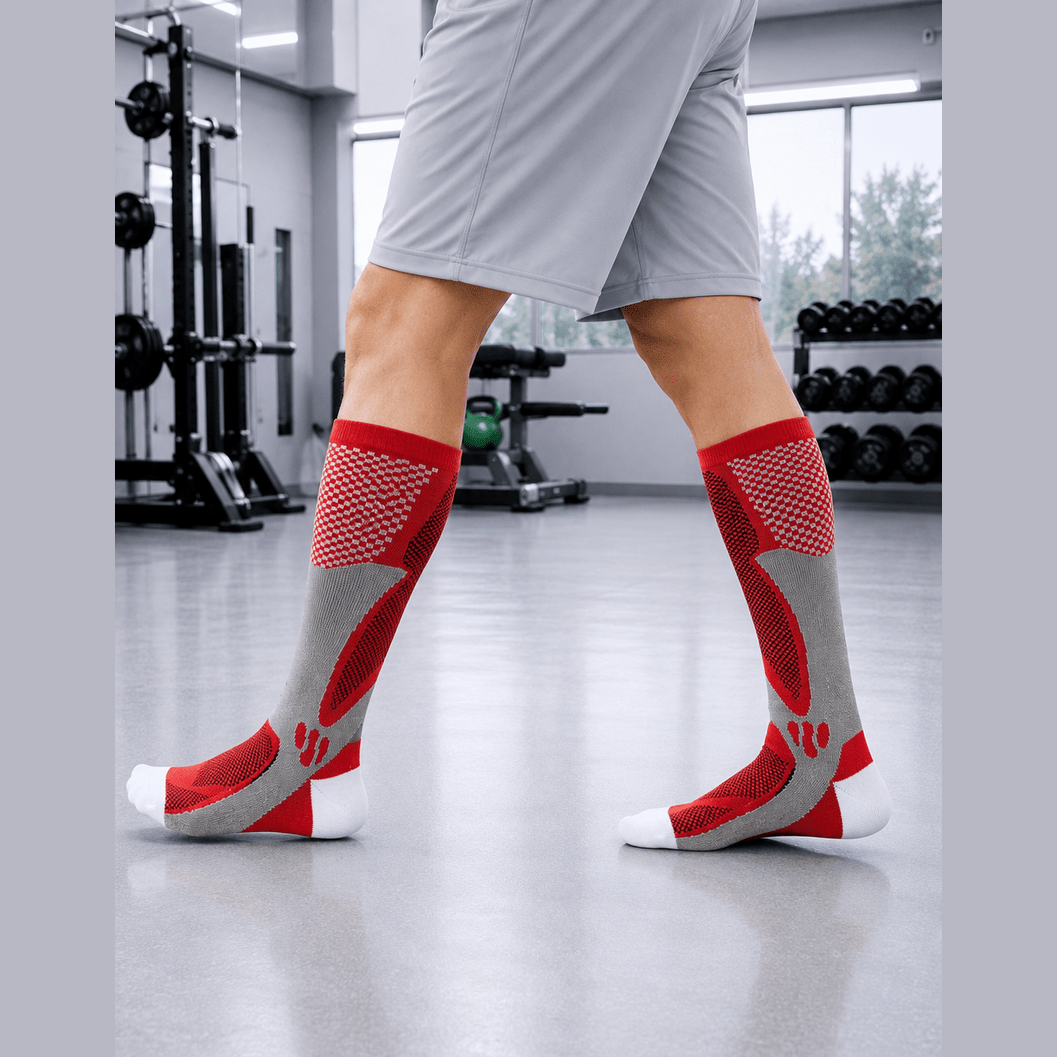 RED 3XL- 7XL Performance Compression Socks