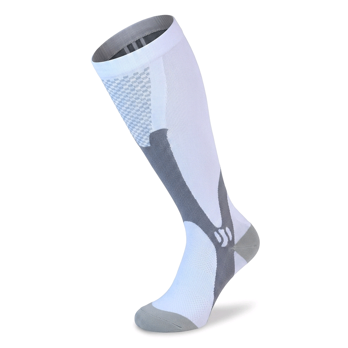 WHITE 3XL- 7XL Performance Compression Socks
