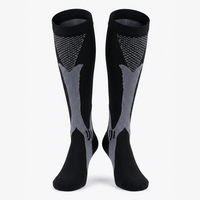 BLACK  3XL- 7XL Performance Compression Socks