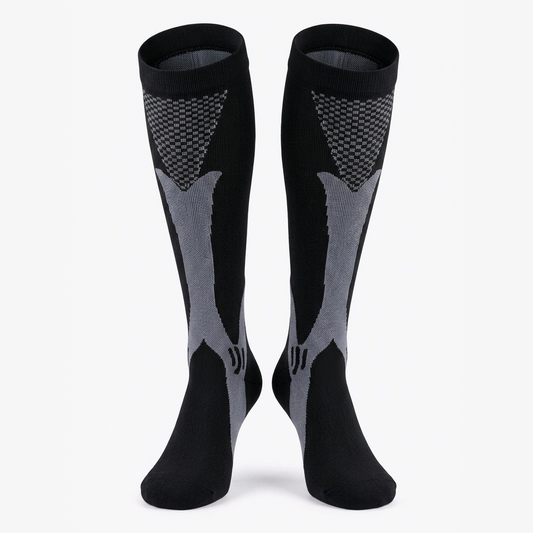 BLACK  3XL- 7XL Performance Compression Socks