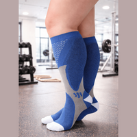 BLUE 3XL-7XL Performance Compression Socks