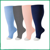 PINK  Open Toe Compression Socks