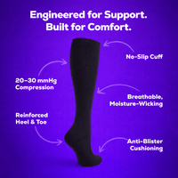 WHITE Open Toe Compression Socks