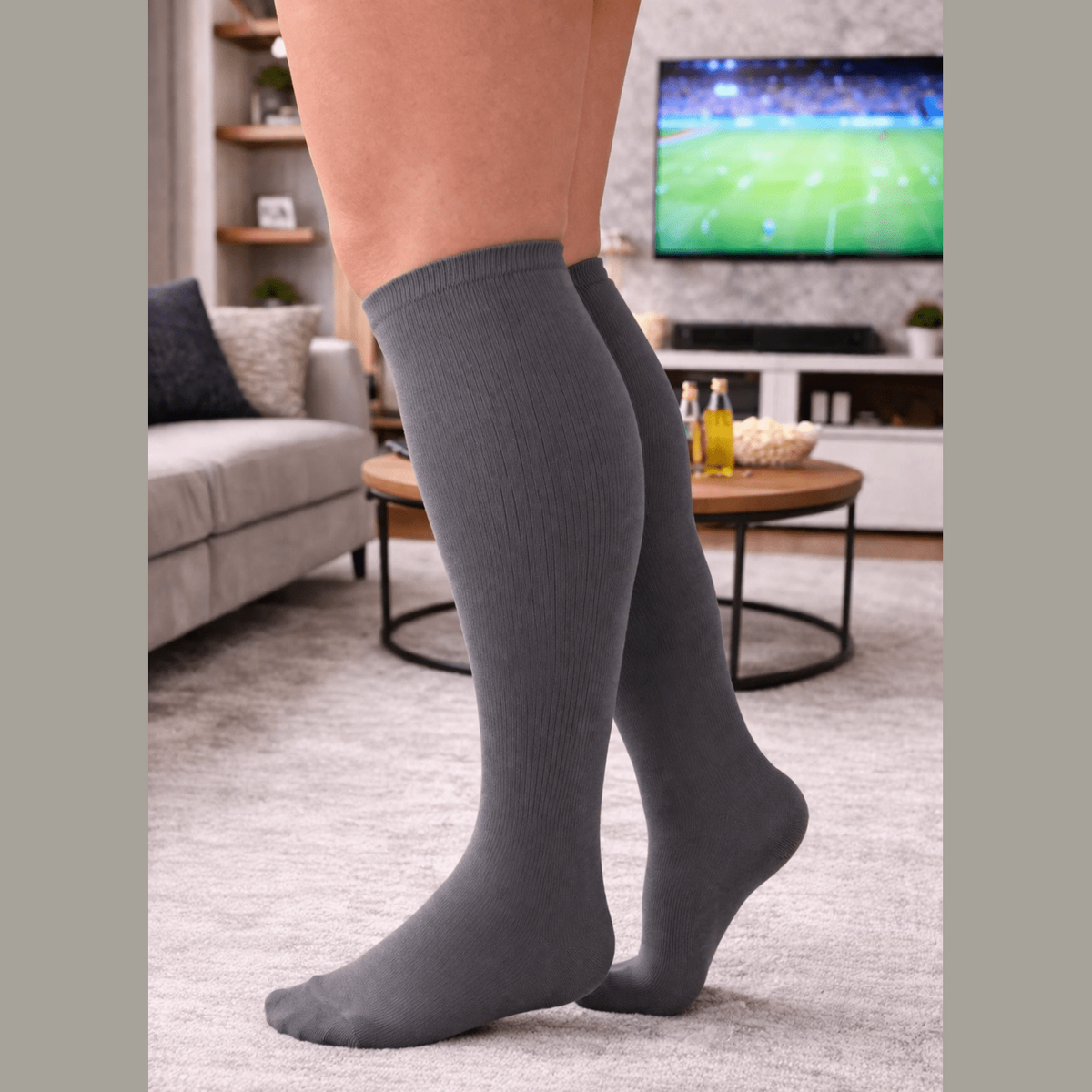 GREY Compression Socks – BigToe Socks