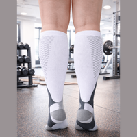 WHITE 3XL- 7XL Performance Compression Socks