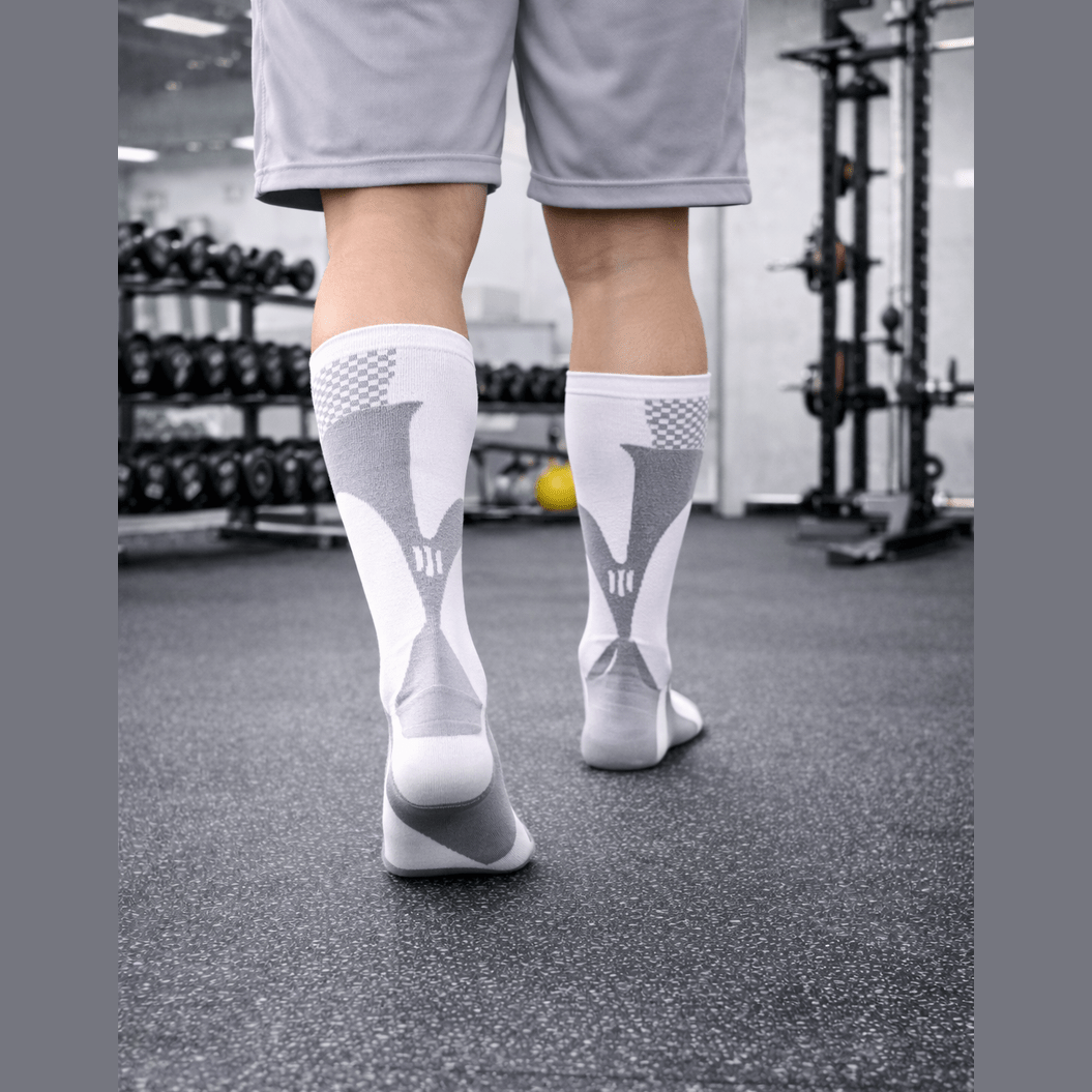 WHITE 3XL- 7XL Performance Compression Socks